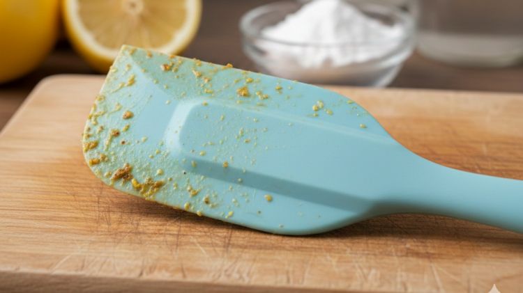 Trik ampuh menghilangkan noda kuning pada spatula silikon dengan bahan dapur